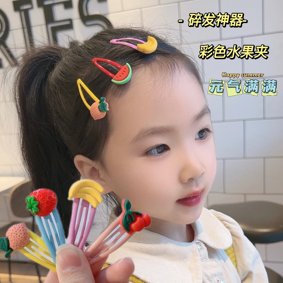 铁合金发饰 糖果彩色碎发发夹水果发夹网红bb碎发夹甜美可爱女孩