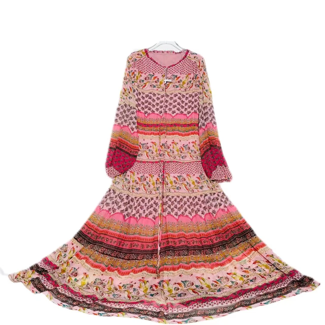 【2024-禾枫表弟】重磅100桑蚕丝连衣裙HF23D617