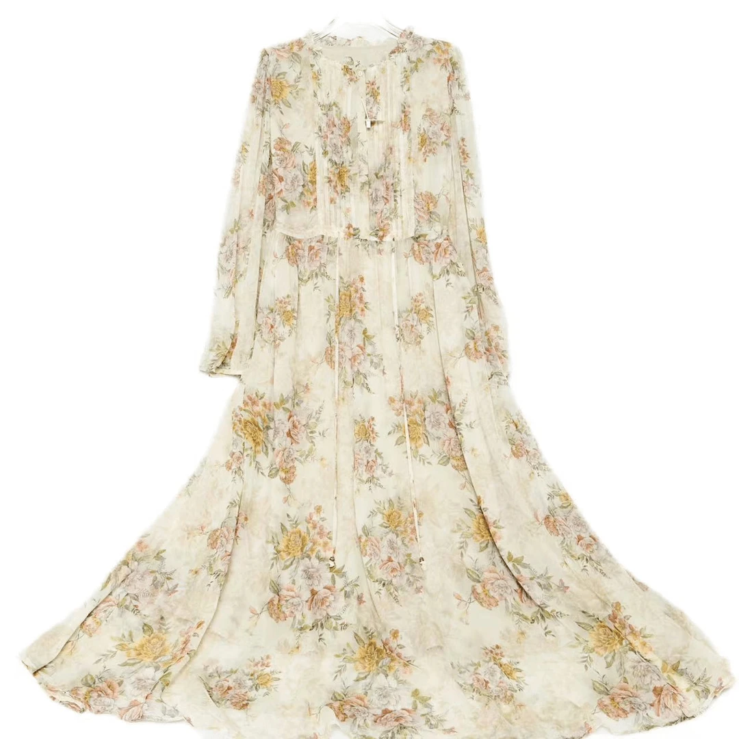 【2024-禾枫表弟】重磅100桑蚕丝连衣裙Y23Q9003-2