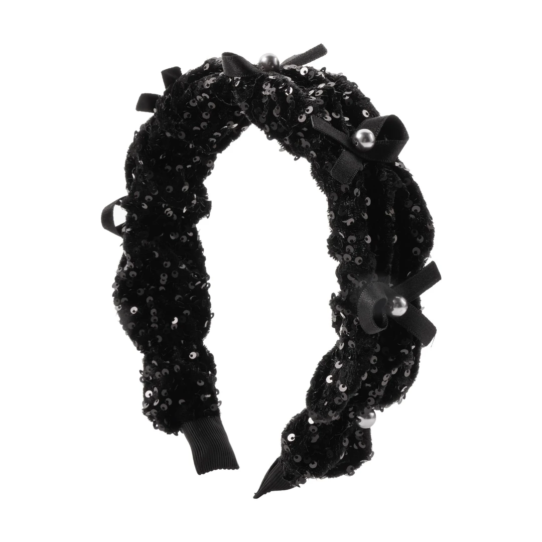 【智博同款】FFX【星耀】亮片丝绒高颅顶百搭网红发箍女优雅宽边头箍