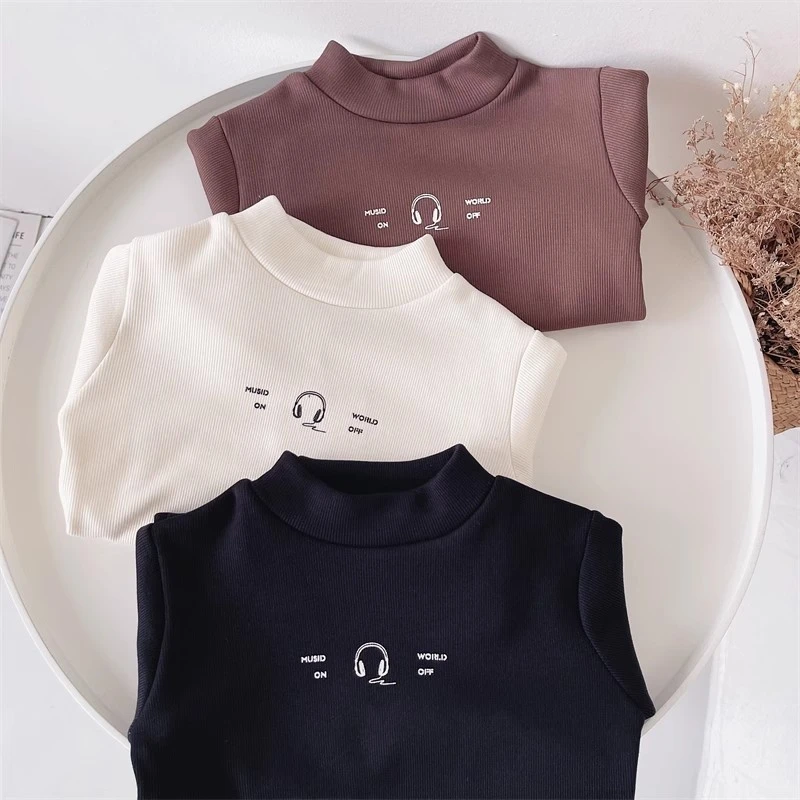 新款儿童中大童冬季T恤内搭保暖