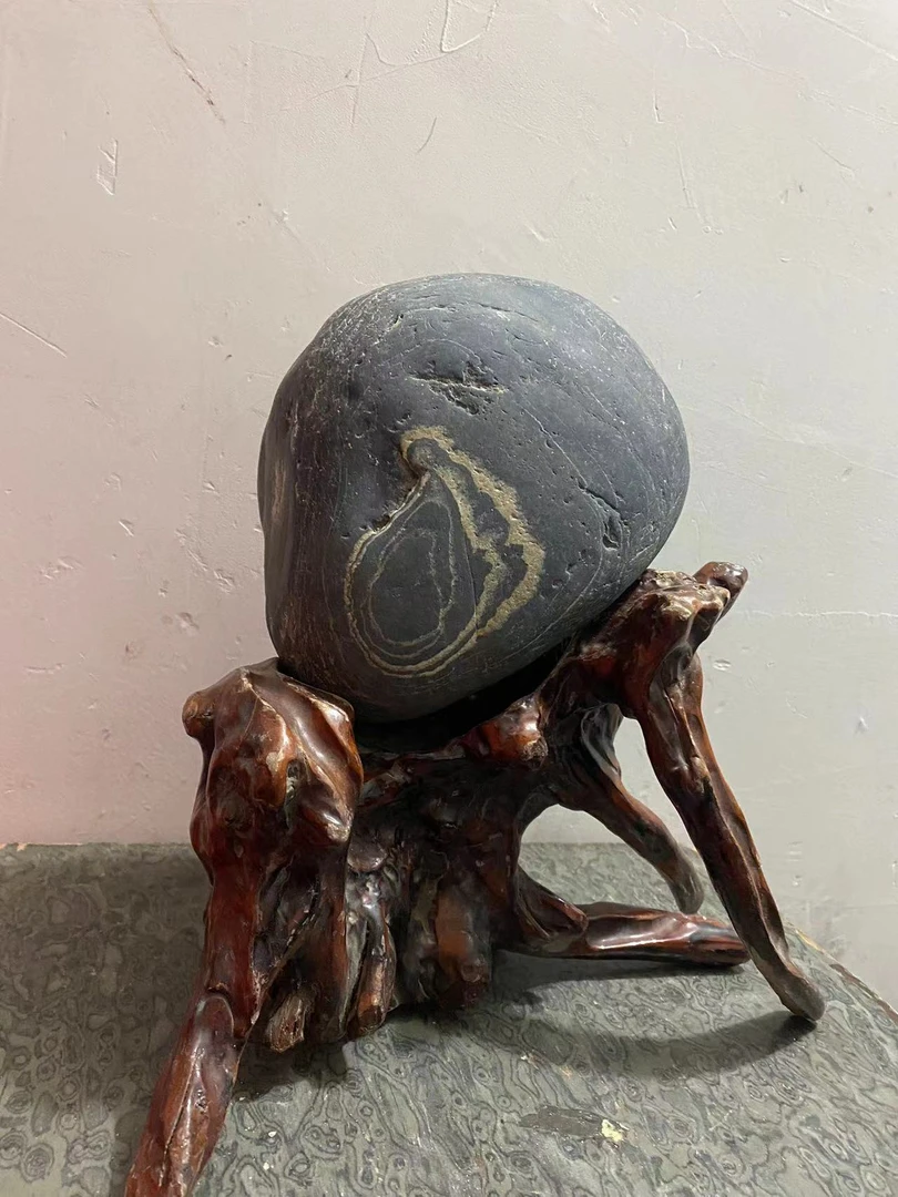 汉江石   年轮 摆件