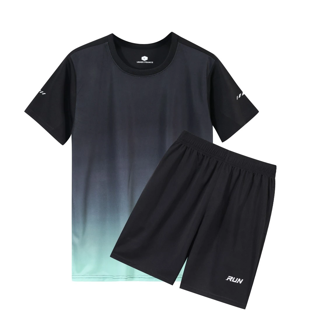 夏季新款运动套装儿童女童男童跑步速干圆领休闲服2039