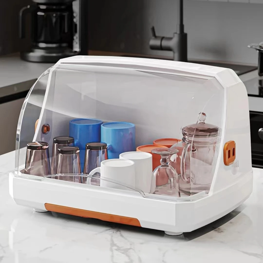 桌面杯子收纳置物架水杯收纳盒防尘玻璃茶杯托盘水果沥水收纳篮