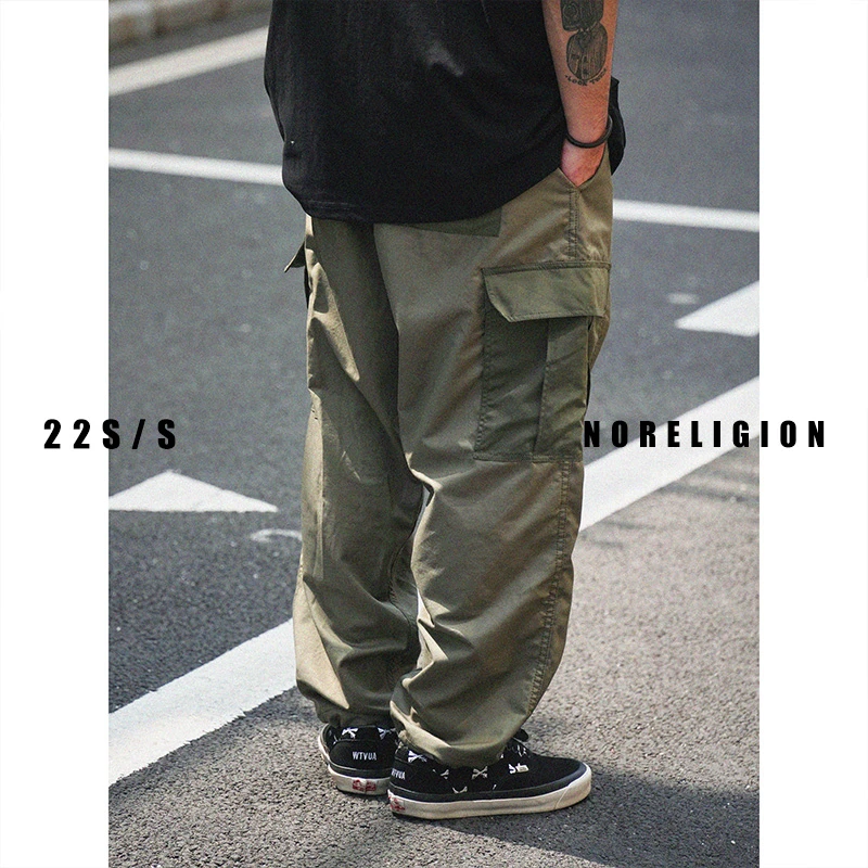 日系春夏宽松直筒大兜工装裤CityBoy束脚休闲裤无信仰