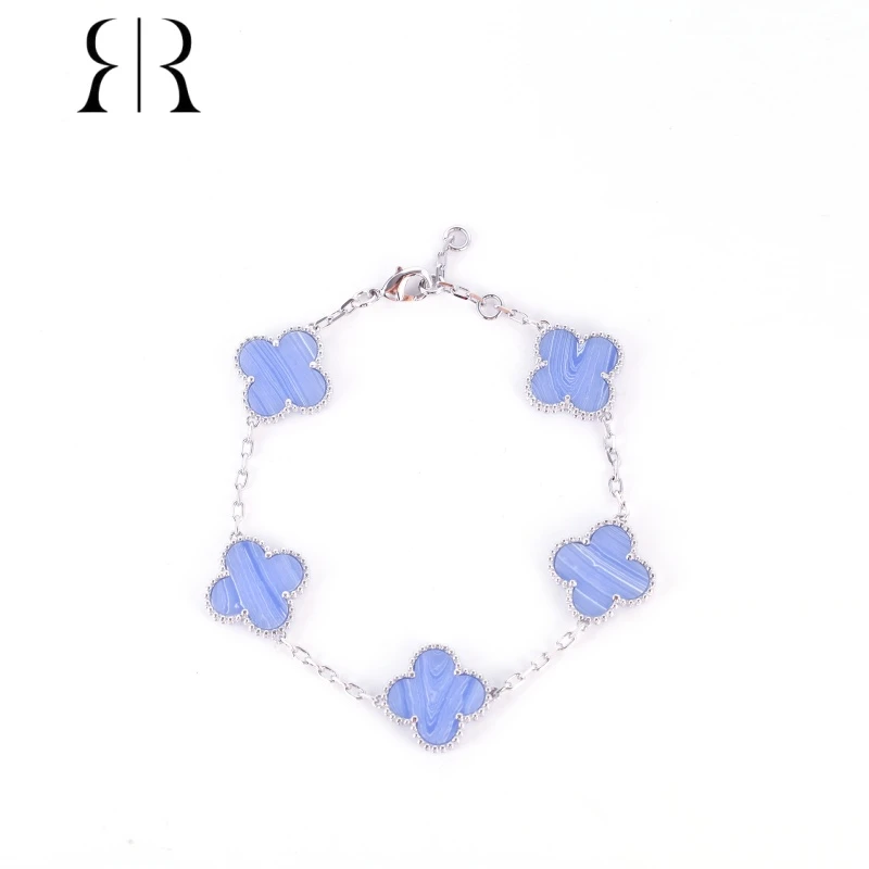 铜合金手链 时尚紫火四叶草手链4030