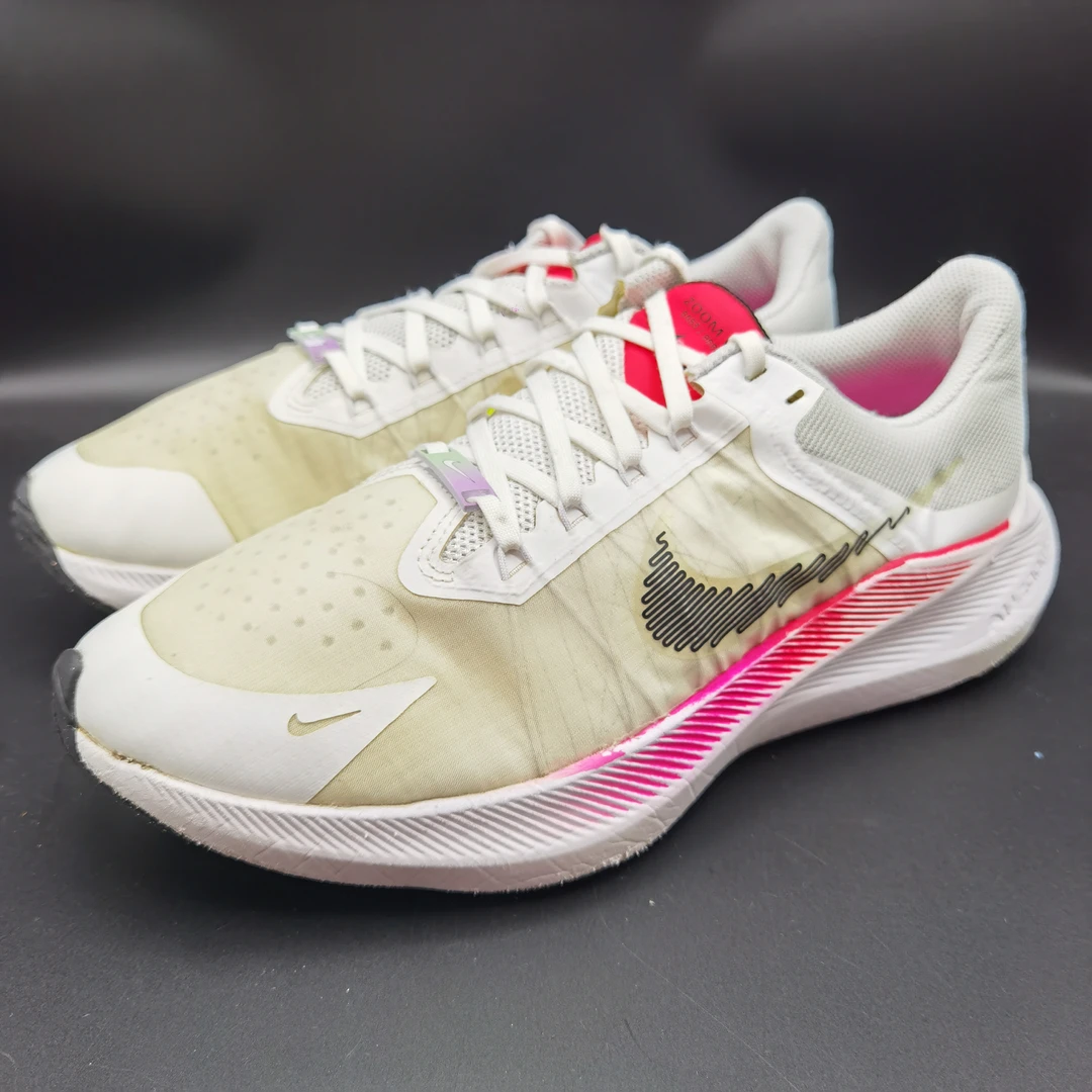 43码Nike winflo8 白色二手球鞋无原盒低帮跑步鞋鞋边刮蹭公价829