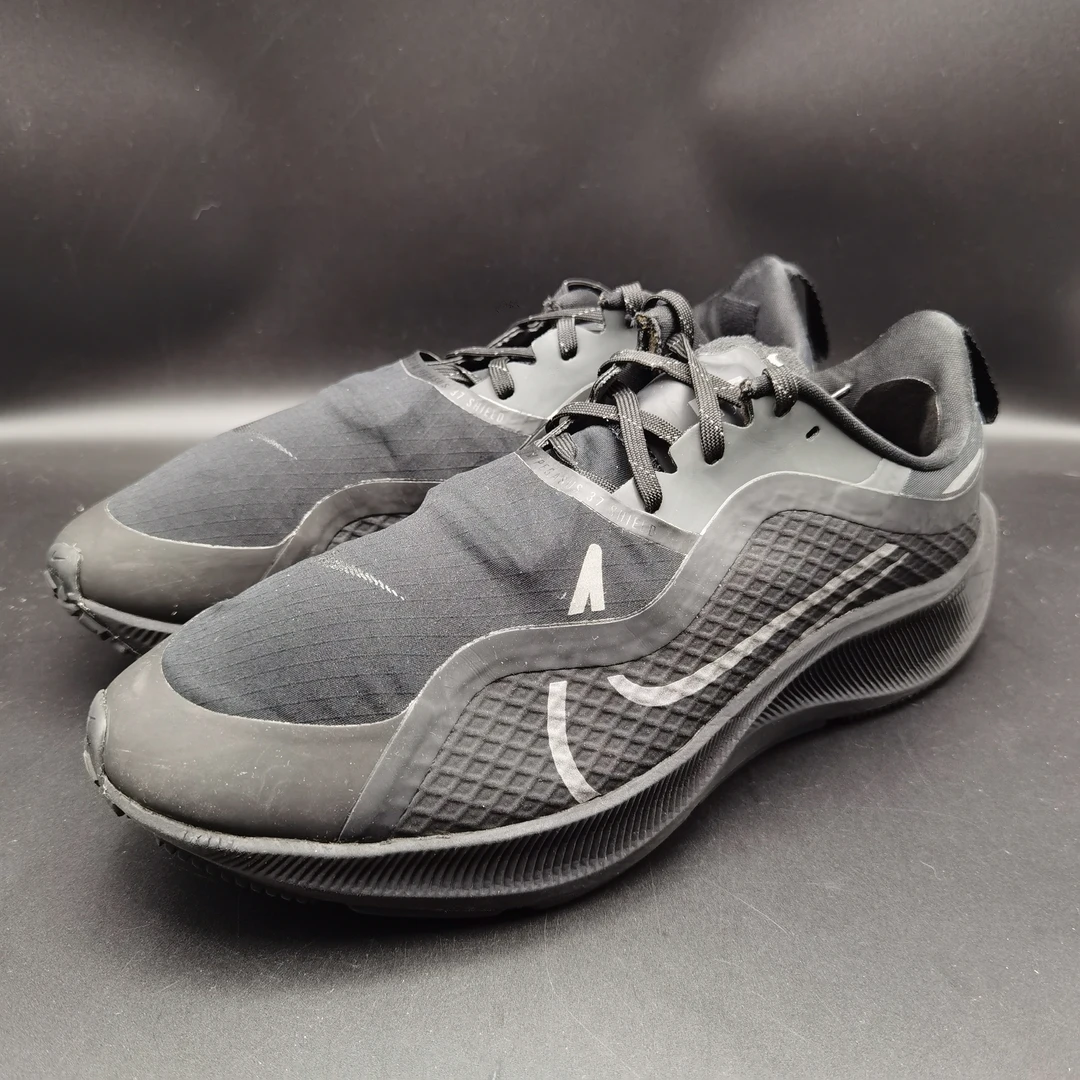 42.5码 Nike 飞马37 黑色 二手跑鞋无原盒 内衬磨损 公价889