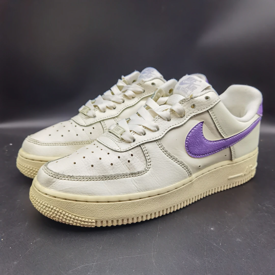 39码 Nike AF1 白紫 二手球鞋无原盒 低帮休闲鞋