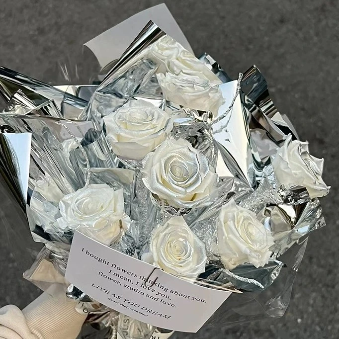 【花儿乐】包花纸天空之境鲜花包装纸镜面纸防水内衬纸花艺包装材料