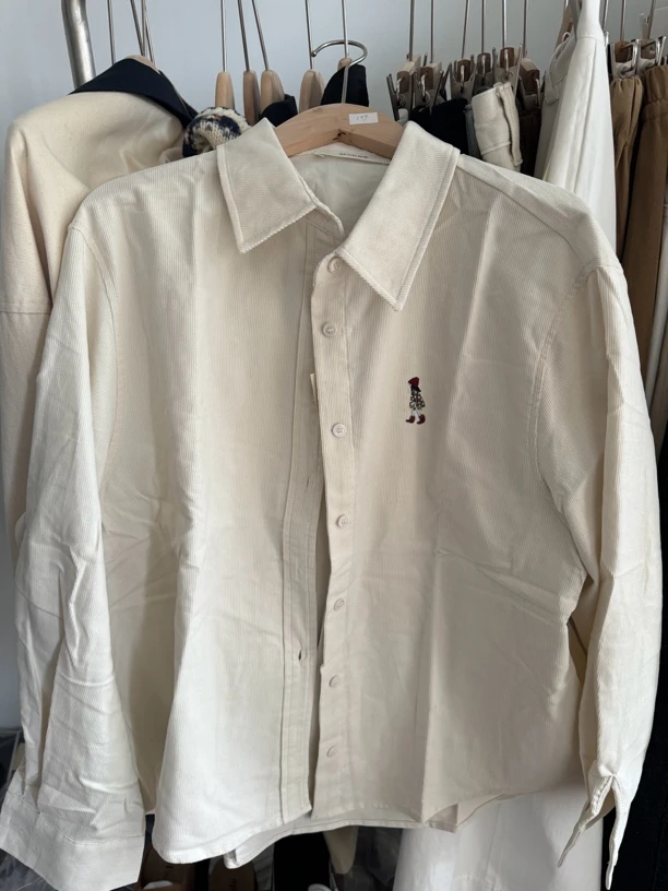 富婆休闲刺绣衬衫早秋新款宽松百搭长袖翻领衬衣