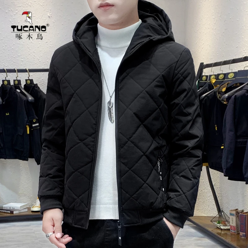 啄木鸟2023年新款外套棉衣男士棉服秋冬款百搭休闲爆款连帽加厚潮
