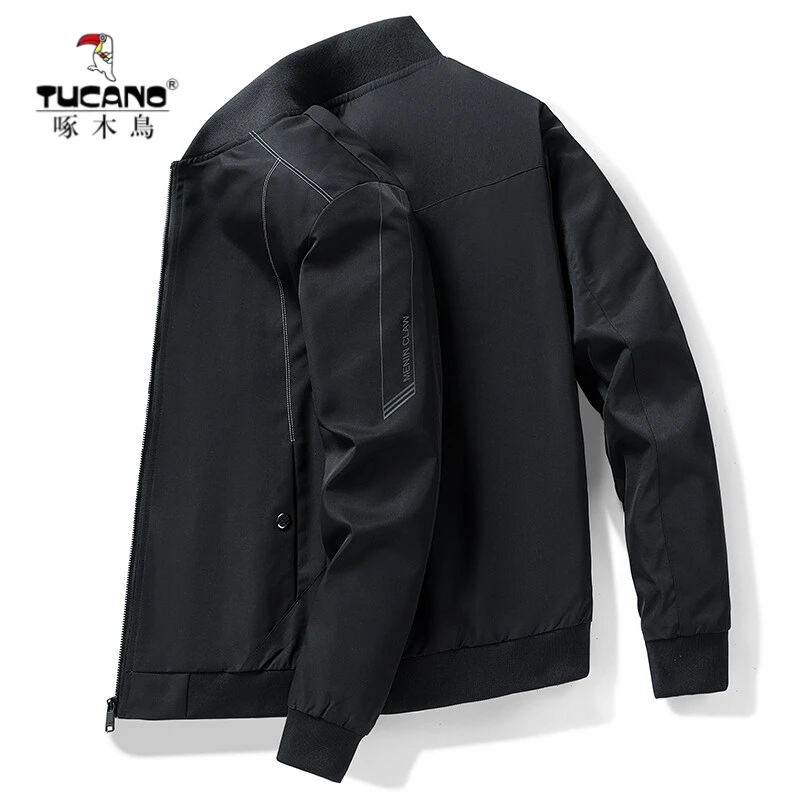 啄木鸟2023年新款秋冬季品质加厚夹克青年冬季休闲男外套上衣立领