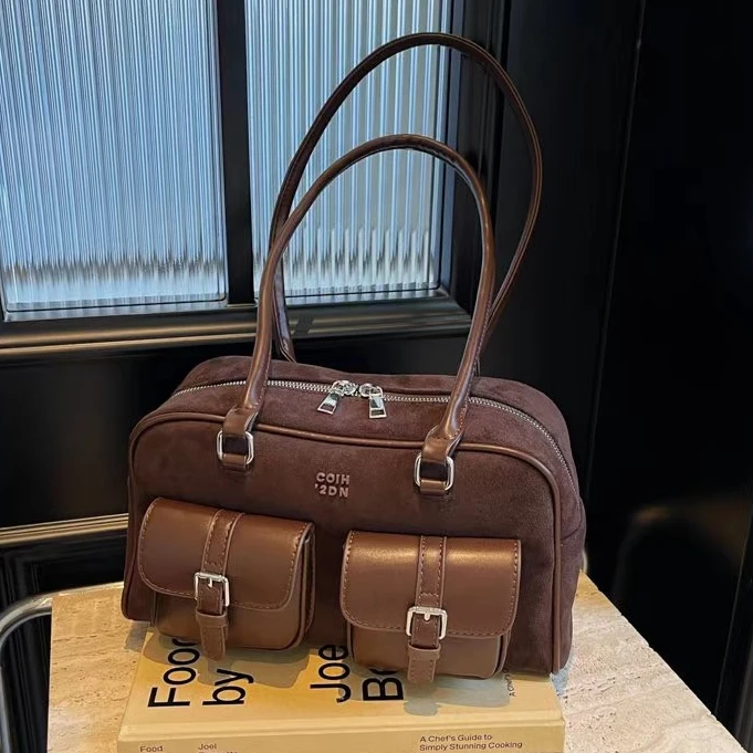 9956初秋新款雅丹休闲百搭大容量公文包网红ins手提单肩女包包