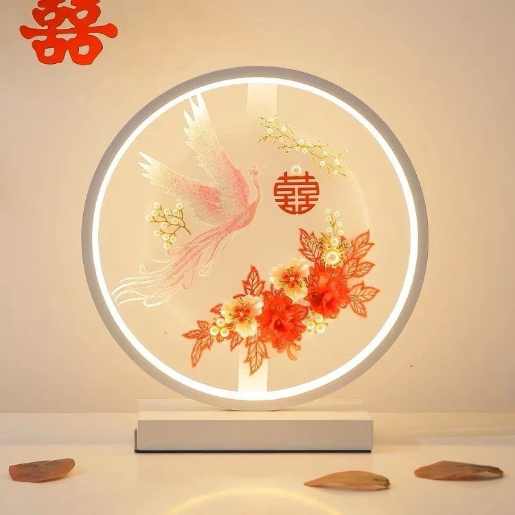 结婚台灯实用高档摆件新婚礼品灯送新娘陪嫁喜灯卧室床头台灯夜灯
