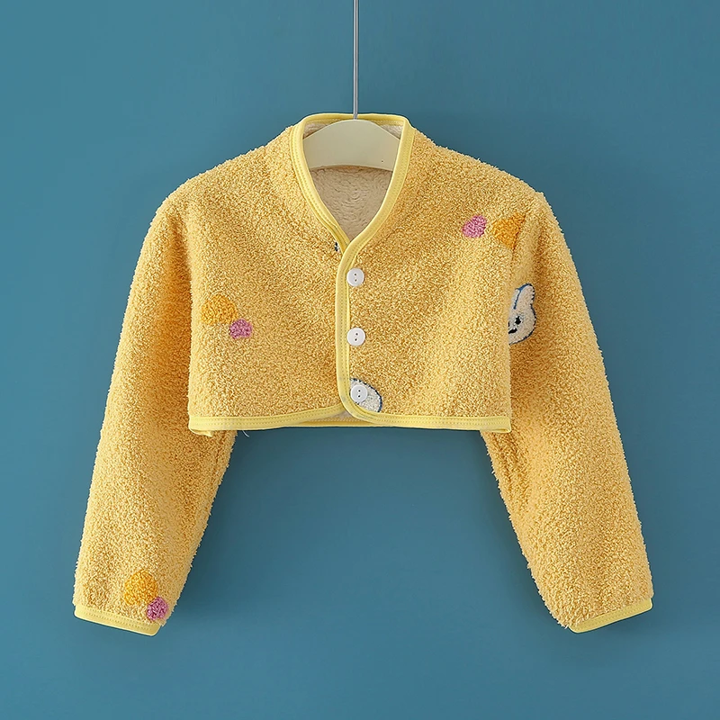 牛奶绒护肩儿童睡觉坎肩婴儿保暖宝宝衣秋冬季小孩手臂防冻马甲厚