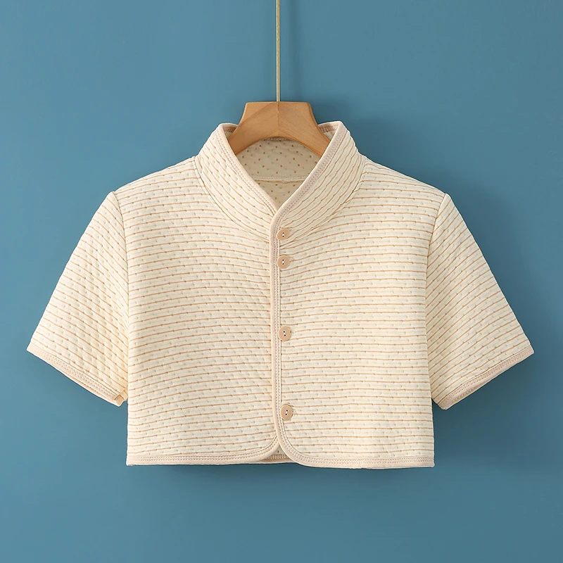 四季彩棉护肩空调房保暖女士产妇月子坎肩睡觉中老年防寒护肩颈椎