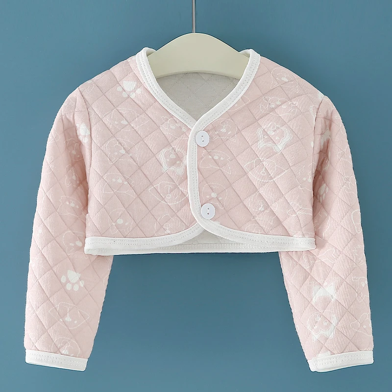 儿童睡觉护肩衣春秋彩棉宝宝保暖护肩膀小孩婴儿冬天防冻长袖坎肩