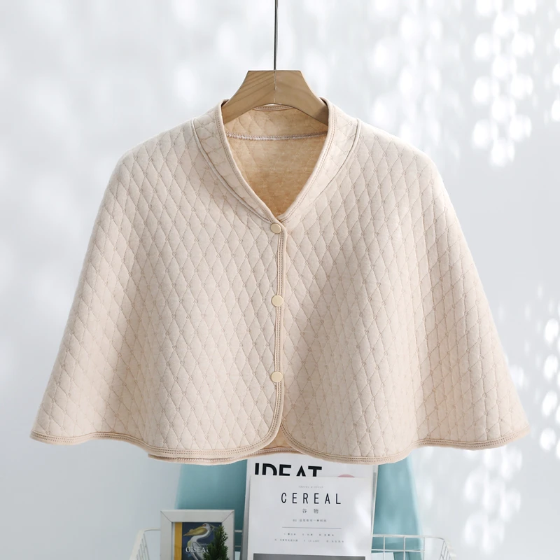 夏季空调房薄款月子护肩膀保暖坎肩睡觉防寒彩棉孕妇喂奶披肩男女