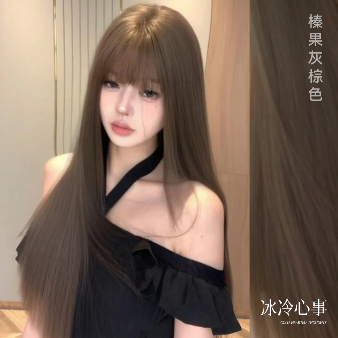 【冰冷心事】霸王龙时尚假发自然气质网红日常逼真甜美齐刘海全头套