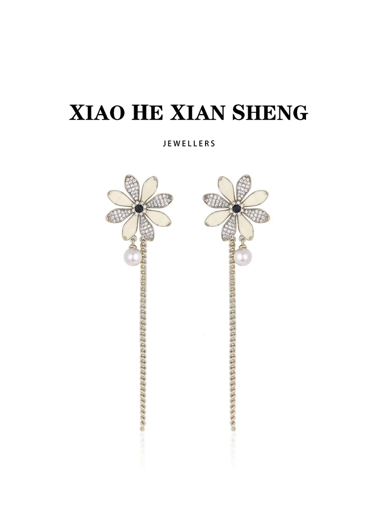 铜合金合成锆石耳饰 N1478-外货微镶高级耳环