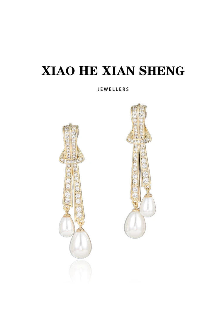 铜合金合成锆石耳饰 G1669-外货微镶高级耳环