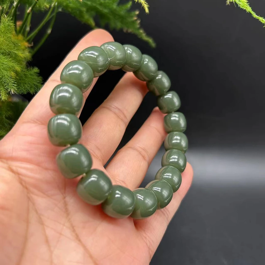 析木绿老型珠手链