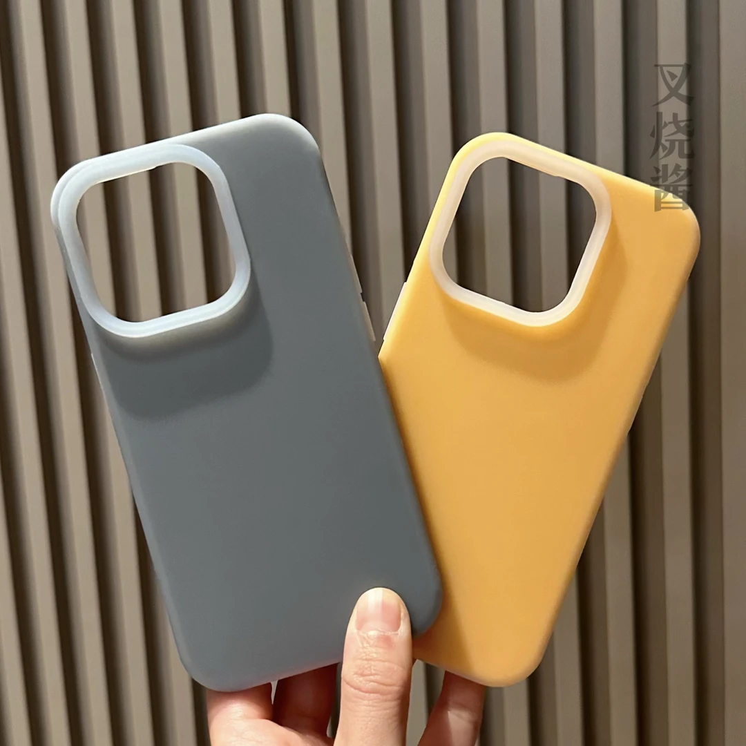 适用苹果15pro手机壳果冻液态硅胶12pro13情侣14promax高级感亲肤