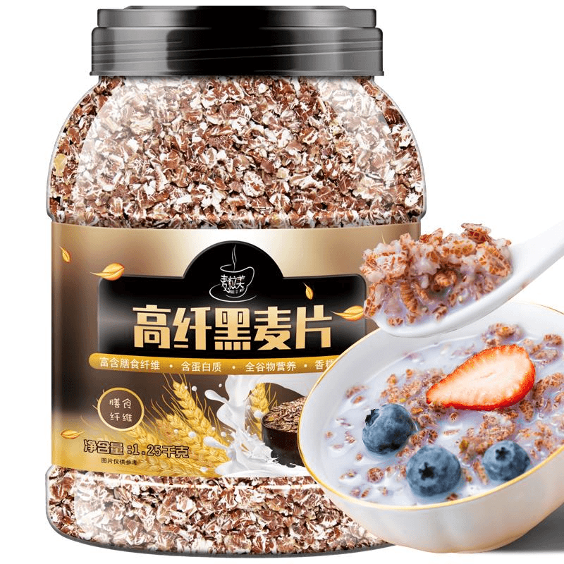 黑麦片高纤低燕麦片精无早餐冲泡饮料即食健身笋0g