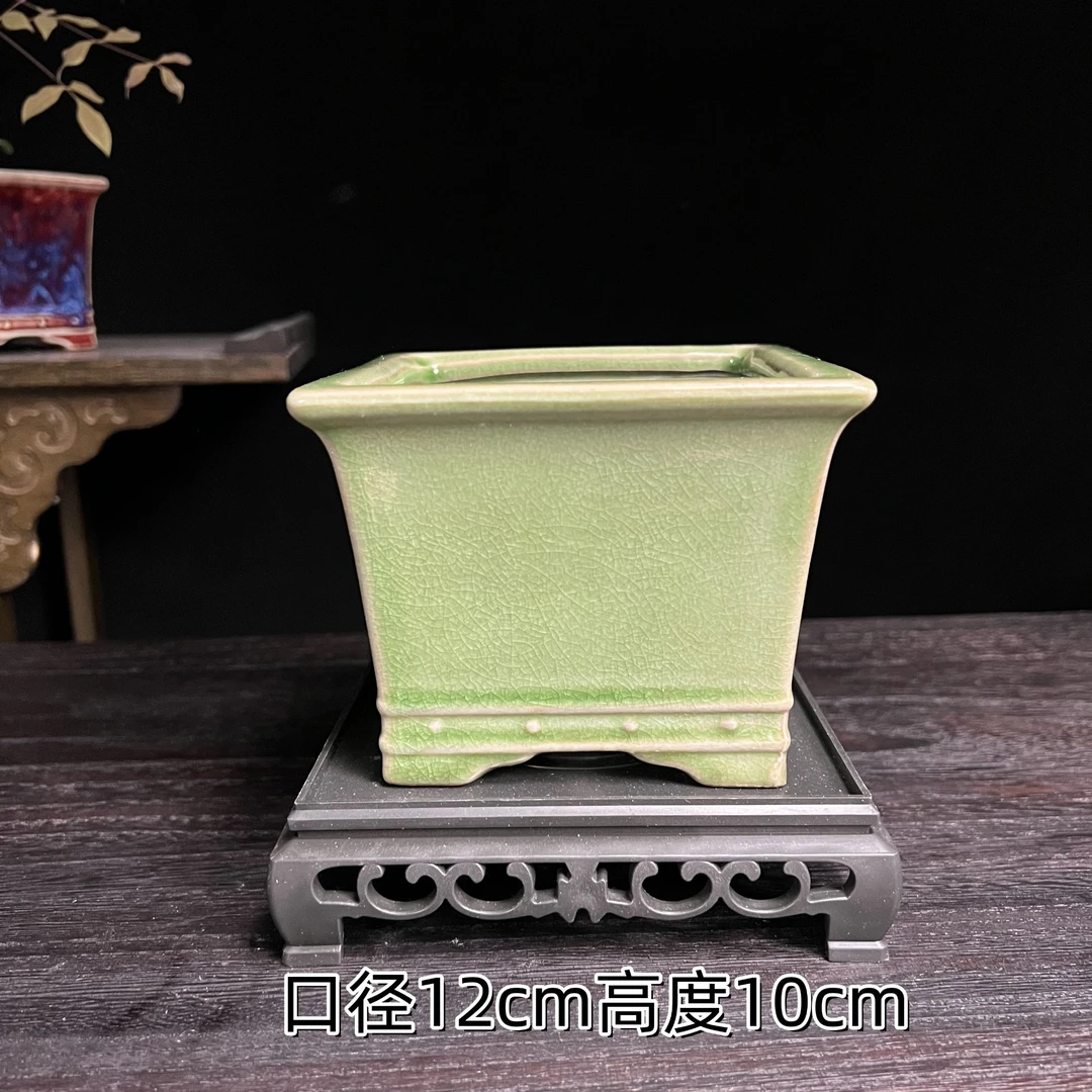四方形造景花盆陶瓷中式绿植黄杨竹子金弹子三角梅专用盆景盆