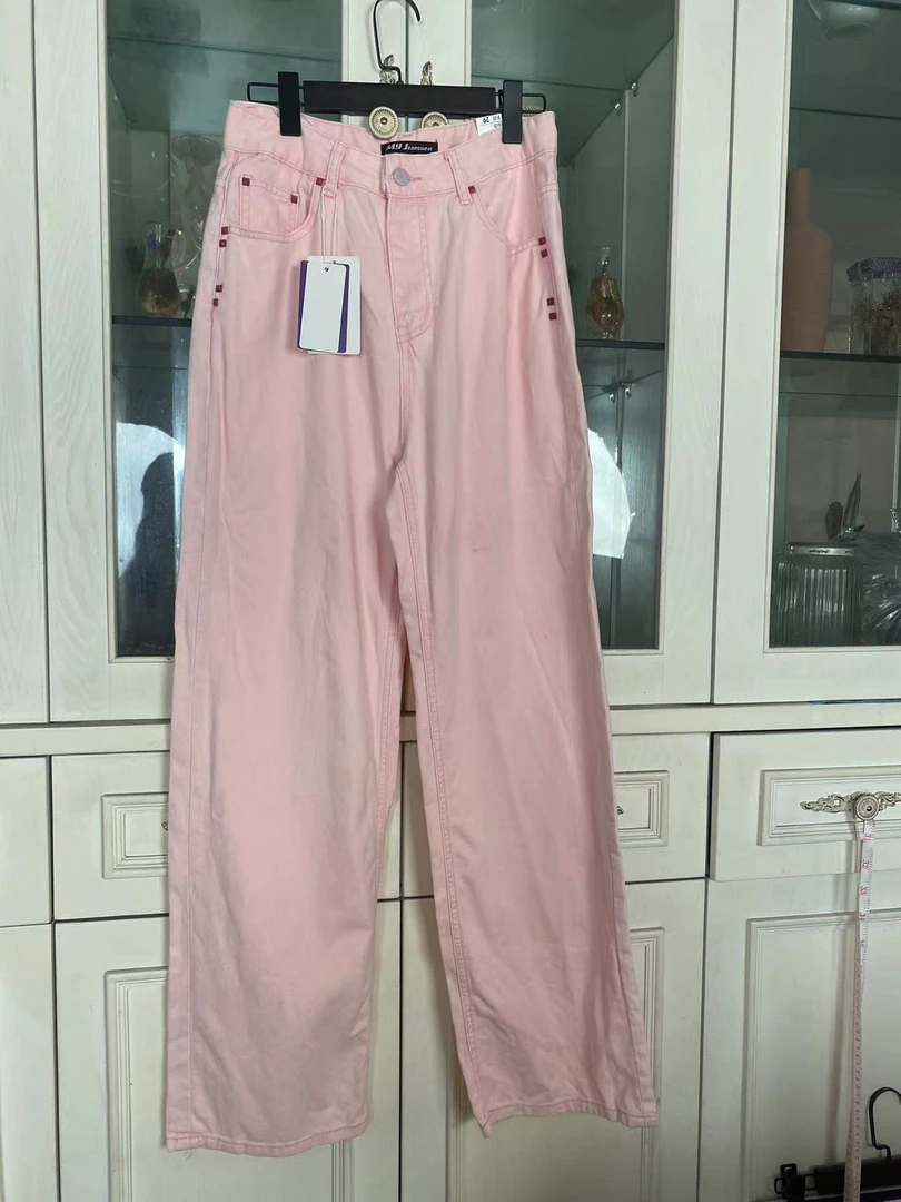 孤品中高腰美式休闲女装牛仔裤（拖地直筒裤老爹裤烟管裤喇叭裤）