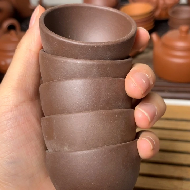 紫砂茶杯艄*蜀虹陶阁 放漏主人杯 三送二