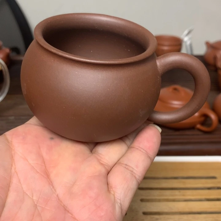 紫砂茶壶蜀虹陶阁 放漏把杯