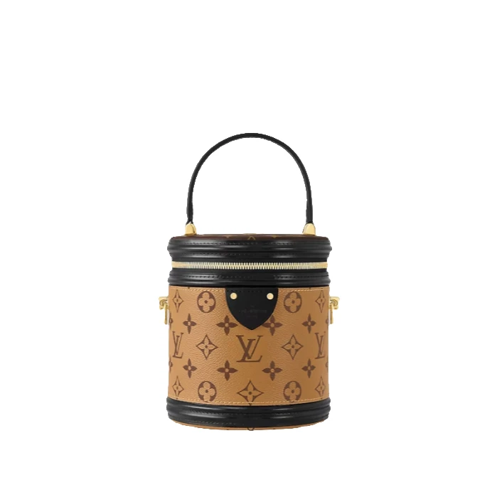 全新未使用 LouisVuitton/路易威登 老花CANNES 发财桶圆筒手提包