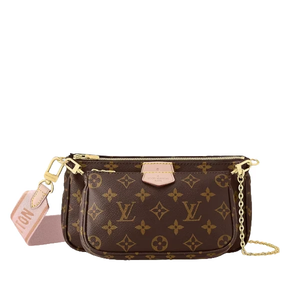 95新 LouisVuitton/路易威登 新款五合一 粉肩带组合腋下包休闲款