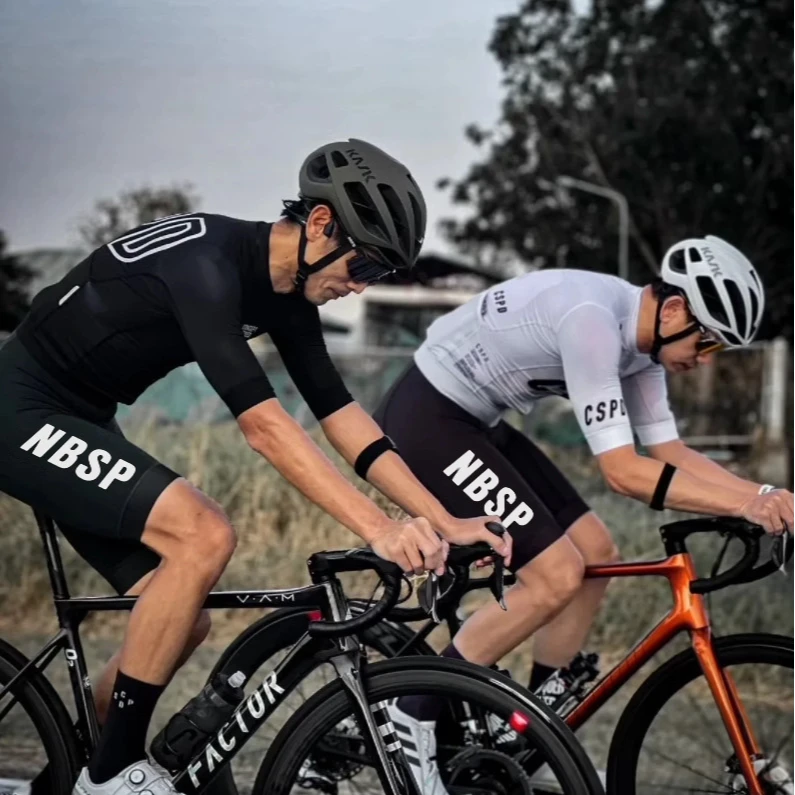 NBSP公路车背带裤新品黑白色CSPD同款自行车骑行运动骑行裤夏五分