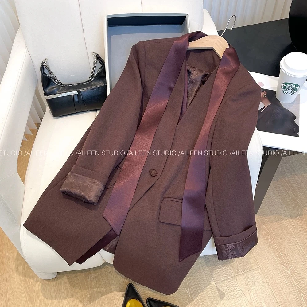 西装外套女2025春装新款韩版时尚宽松高级感气质百搭小西服上衣潮