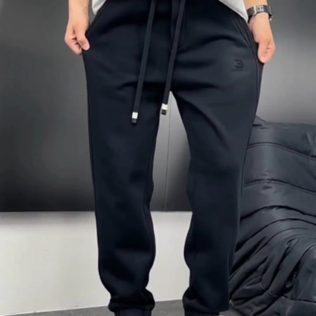 新款男裤加厚加绒卫裤