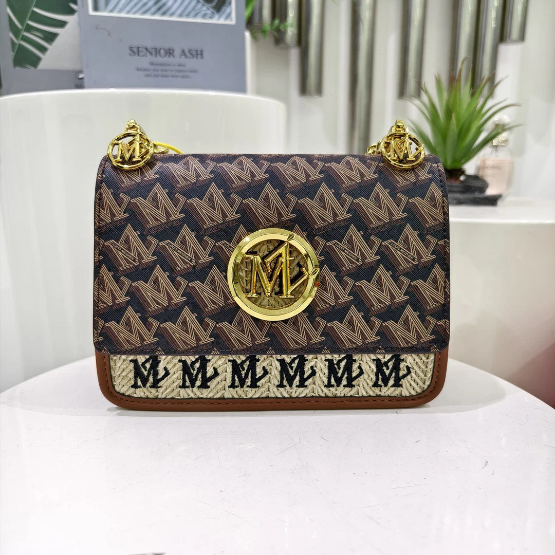 时尚复古链条斜挎包潮流印花单肩包