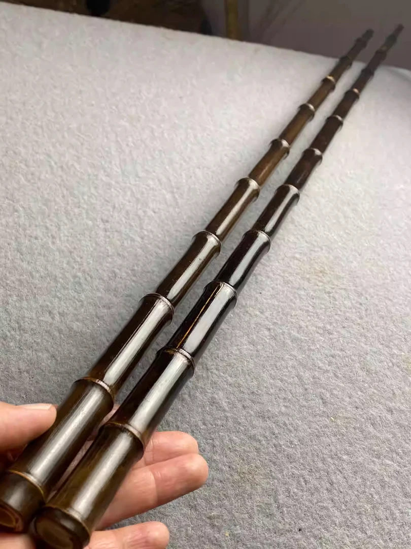 文玩紫竹手持教鞭教棍把玩盘玩送老师自用带娃文玩紫竹空心竹