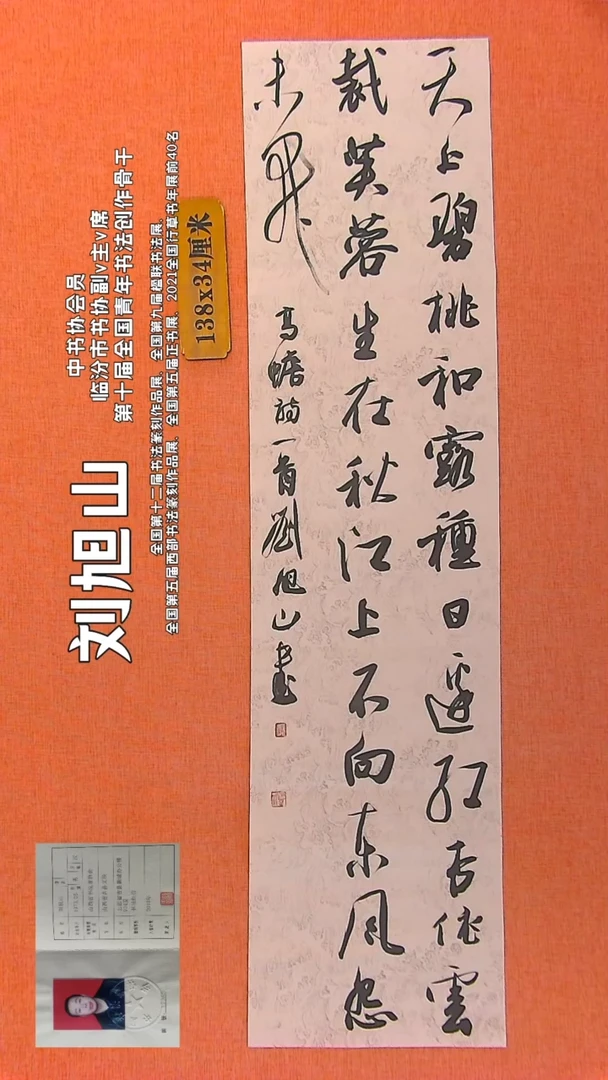 【闪购商品】书法422    中书协会员刘旭山老师作品*