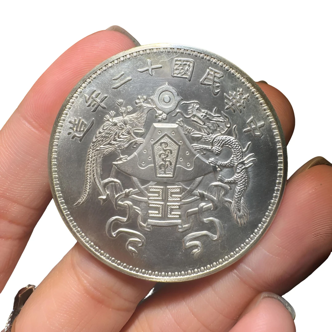 仿古工艺品  龙凤、龙凤签字   26.8克左右    桌面摆件复古实心