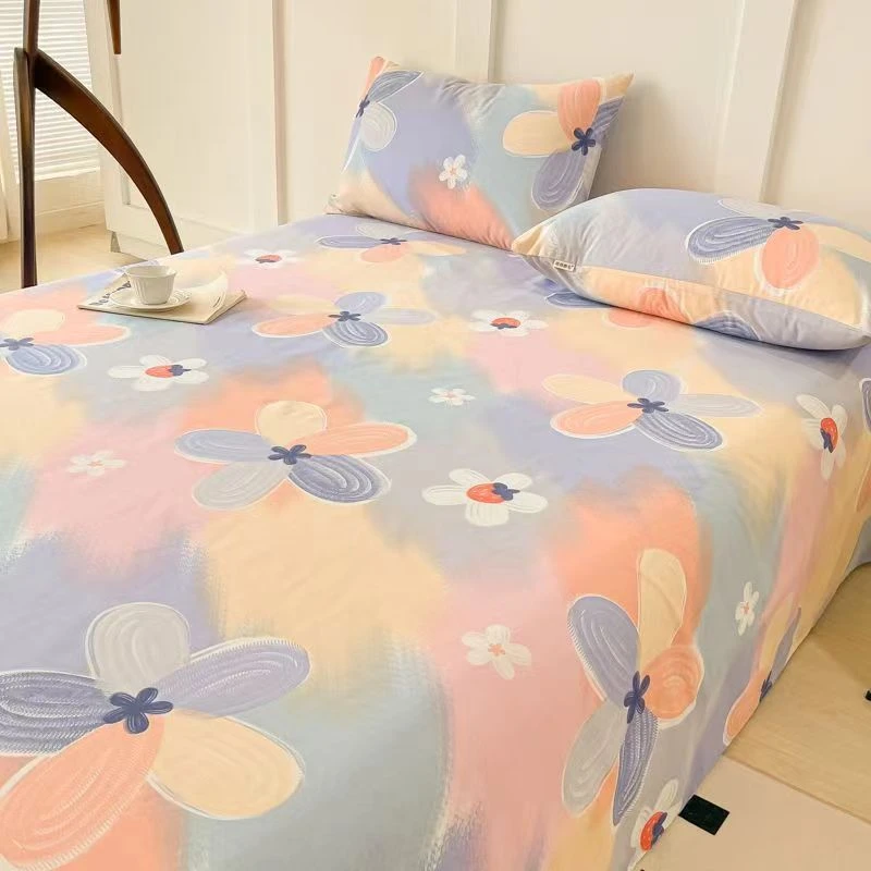 【宠粉福利】亲肤裸睡粗布双人大床单200cm*230cm 七彩流光H