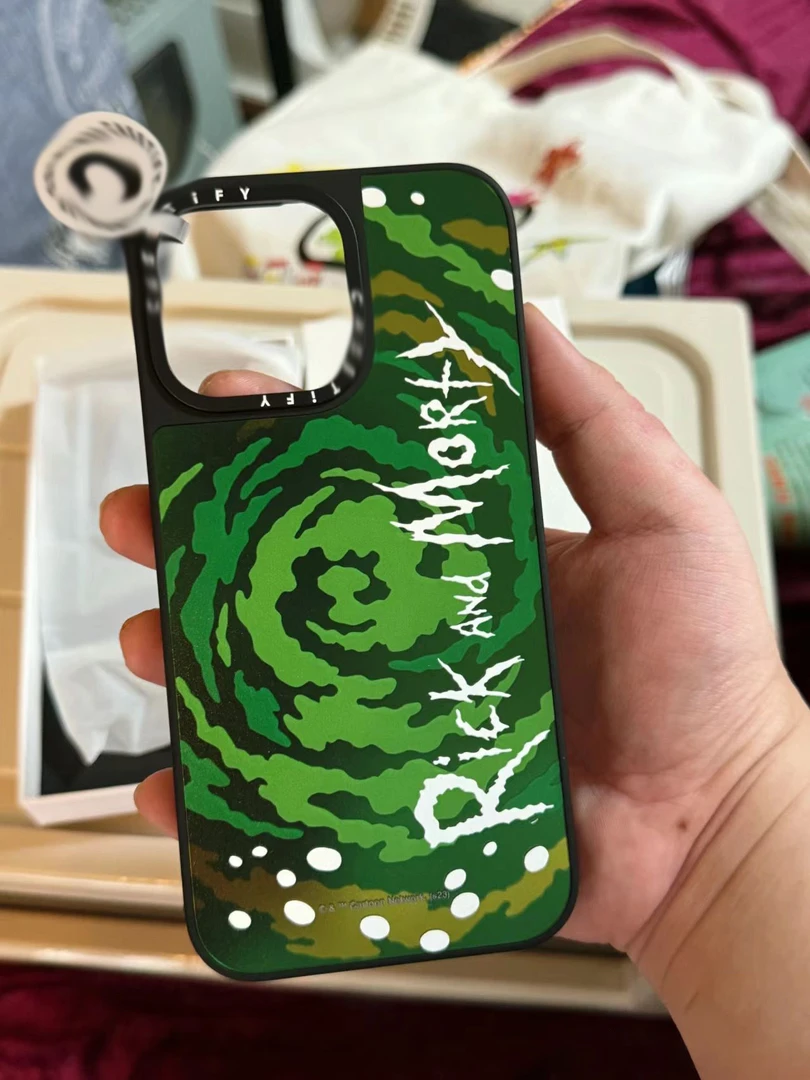 case瑞克漩涡14Pro手机壳镜面iPhone13黑边框苹果12Promax