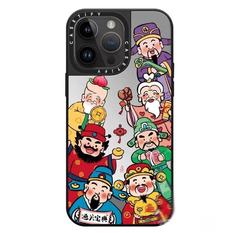 case镜面15ProMax手机壳iPhone14高级感13卡通12pro高颜值