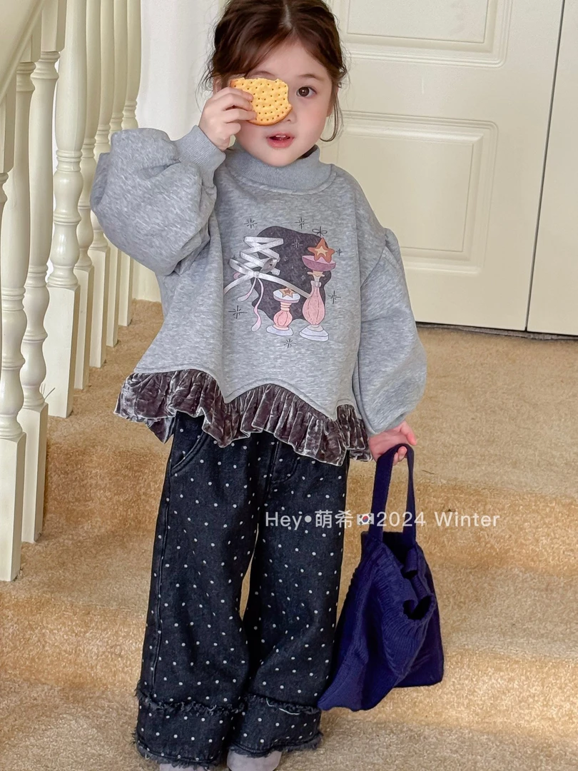 秋冬季套装组合HD026（汉服）灰色卫衣+黑牛仔裤