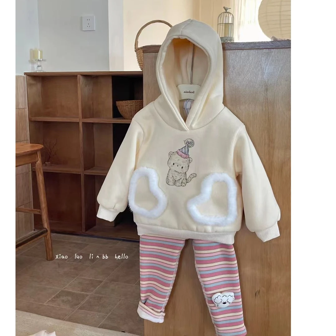 XL莉·冬~爱心口袋小猫卫衣89628（汉服卫衣）