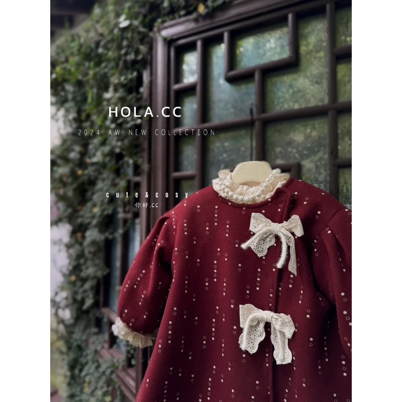 【财源滚滚】HOLA.CC·冬~波点呢大衣8709（汉服）