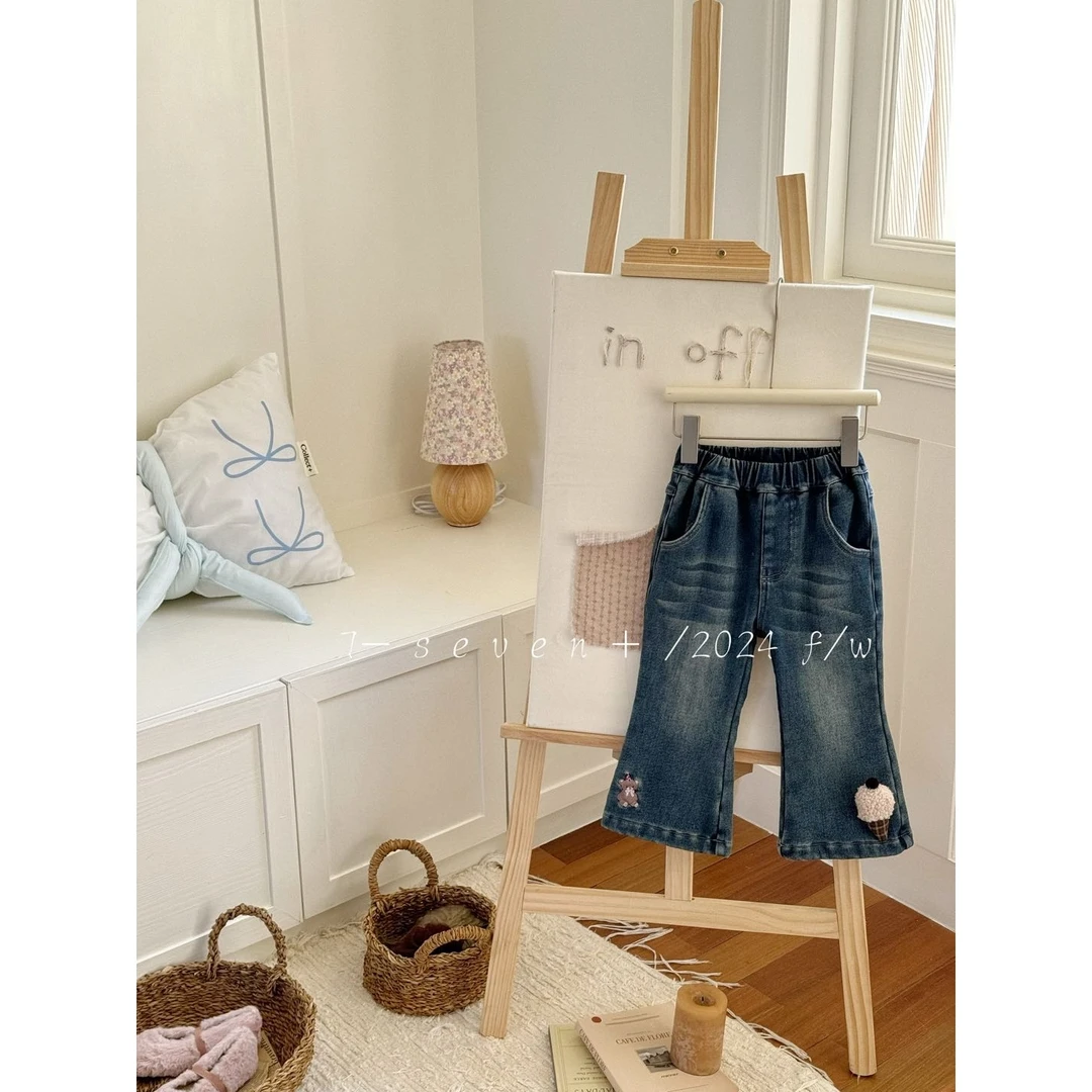 7Seven.冬~小熊冰淇淋牛仔裤7373（汉服牛仔裤）