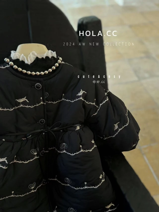 HOLA.CC·冬~蕾丝绣花绗棉外套8640（汉服外套）